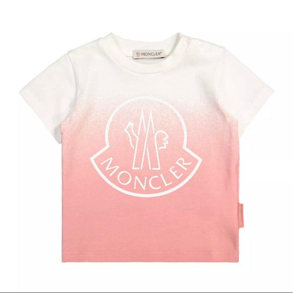 Moncler enfant girls light pink t shirt